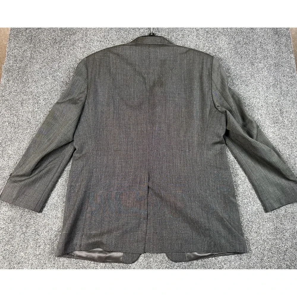 Lauren Ralph Lauren Suit Jacket Mens 44R Gray 100% Wool Sport Coat Union Made